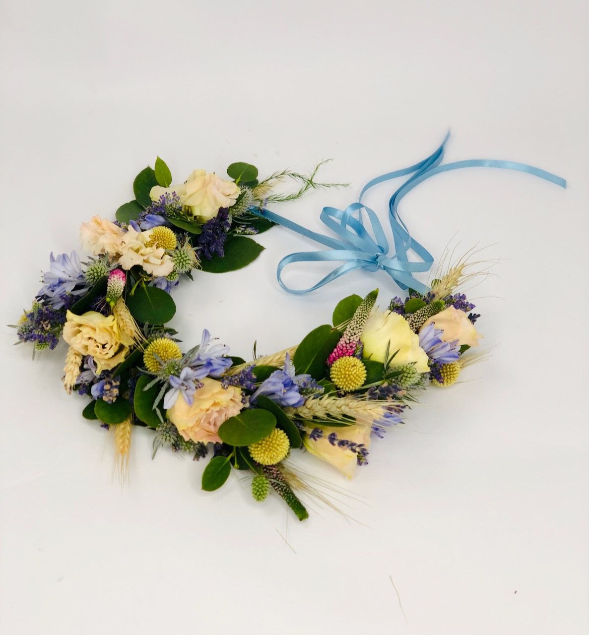 Bridal Flower Head Garland with Delicate Summer Flowers