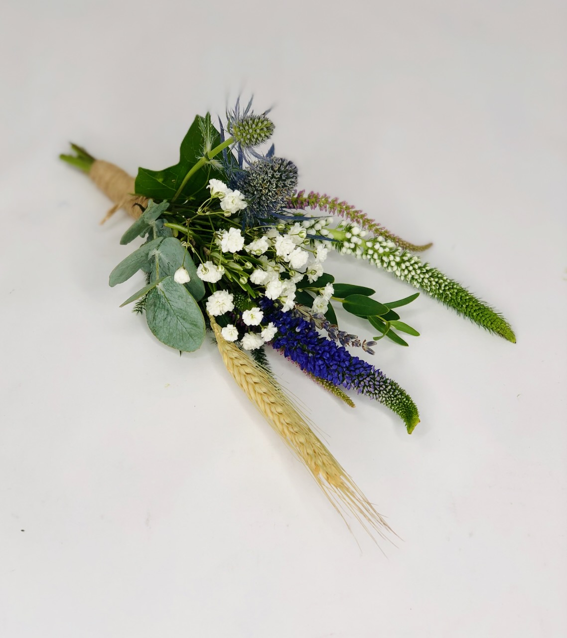 Veronica and Eucalyptus Grooms Boutonierre