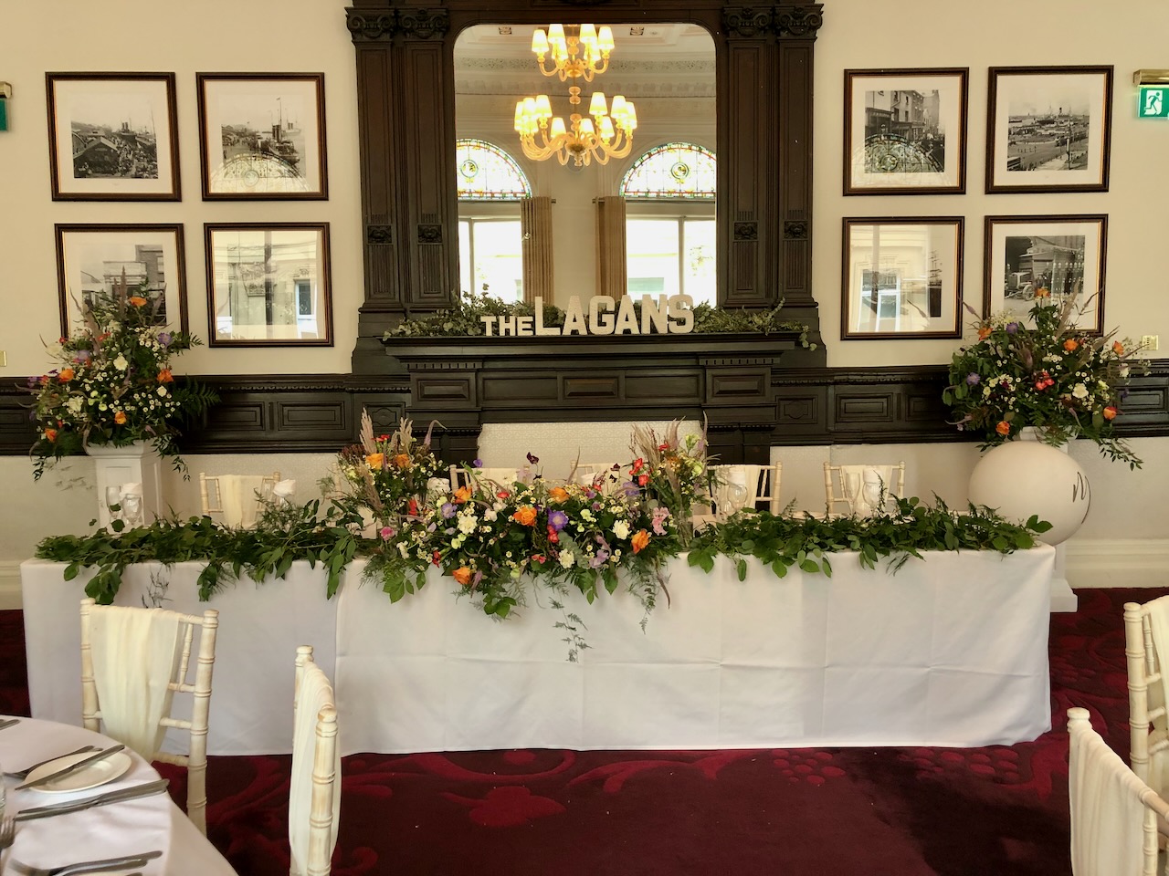 Wild Meadow Style Venue Flowers at Doubletree Hilton
