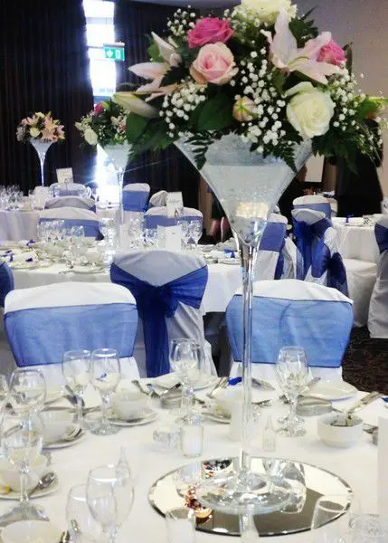 Rose and Lilly Martini Vase Arrangement