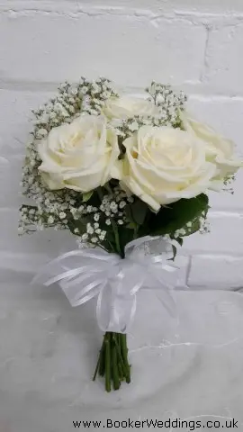 Bridesmaid Hand Tied Avalanche Roses and Gypsophila