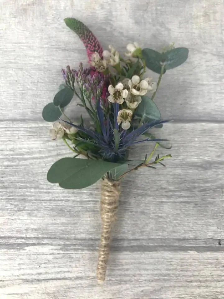 Multicoloured Buttonhole for Groom
