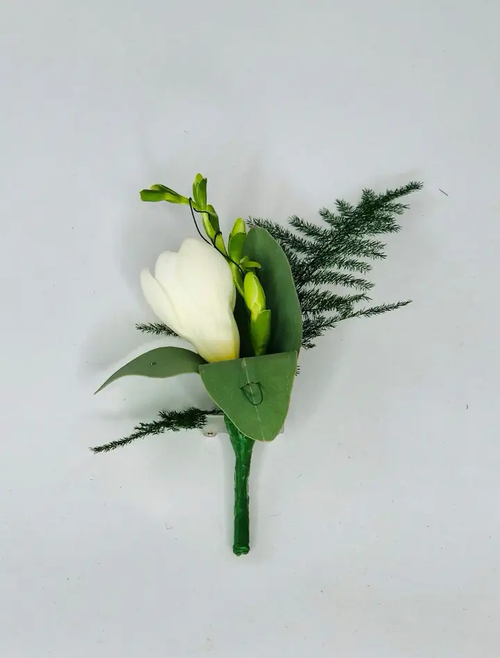 White Buttonhole for Young Page Boy
