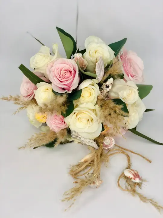 Beach Inspired Bridal Bouquet with Shells