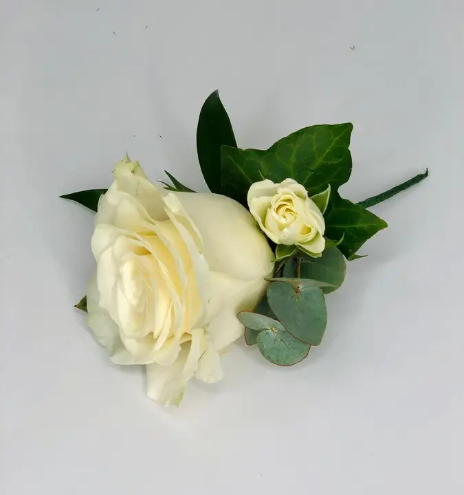 White Rose Grooms Buttonhole