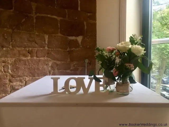 Table Flowers at Allerton Manor Wedding