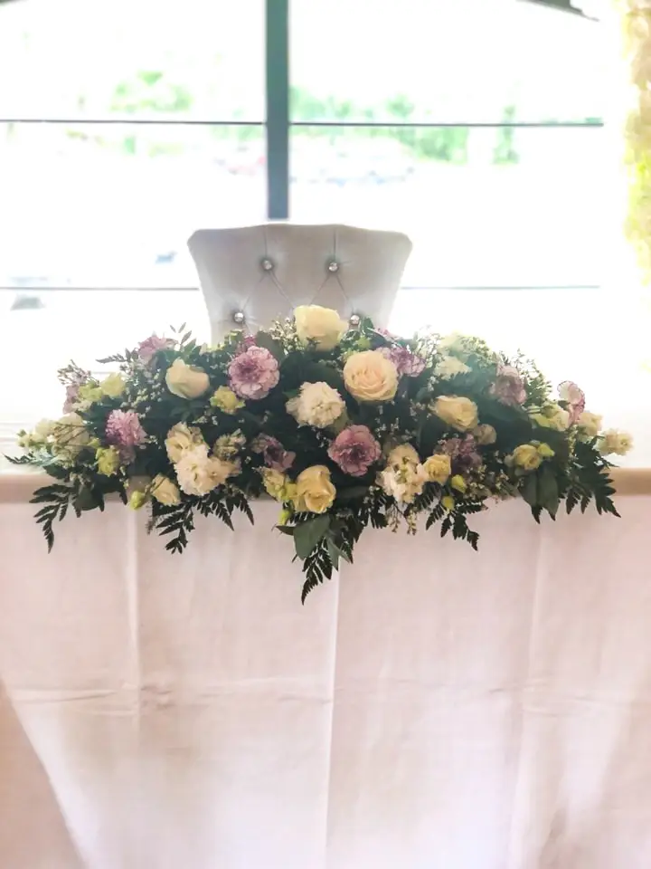 Top Table Arrangement at Allerton Manor Liverpool Wedding Venue