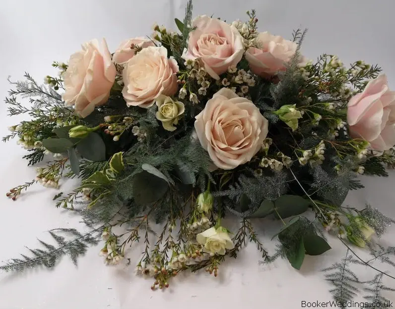 Blush Pink Rose Top Table Arrangement
