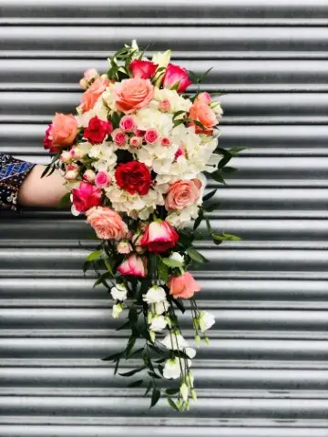 Bridal Bouquet Bright Coral Rose