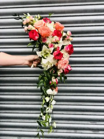 Bride Shower Bouquet Coral and Pink