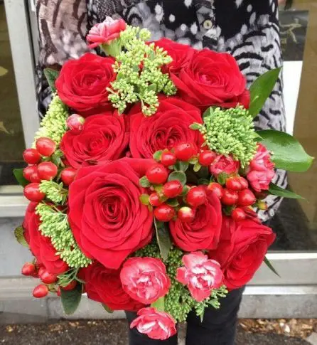 Red Rose Brides Bouquet