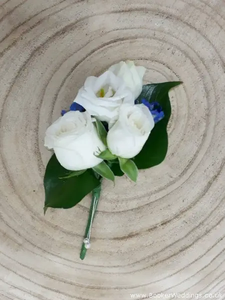 Buttonhole for Groom For Just Picked Wild Style in Blue and White