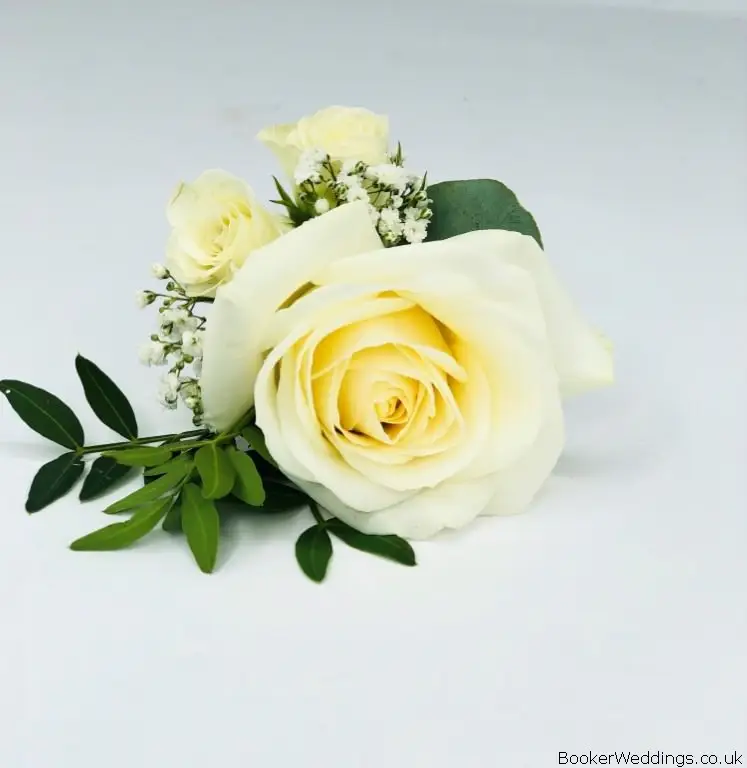 White Rose Groom Buttonhole