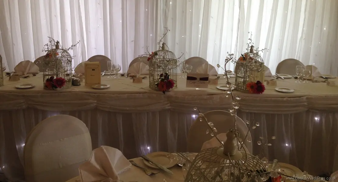 Top Table Arrangement at Leasowe Castle