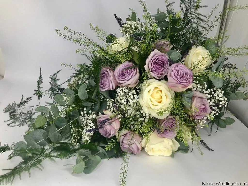 Bride Lilac and White Shower Bouquet