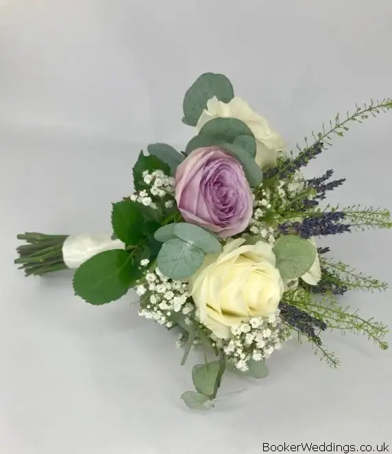 Bridesmaid Bouquet in Lilac and White