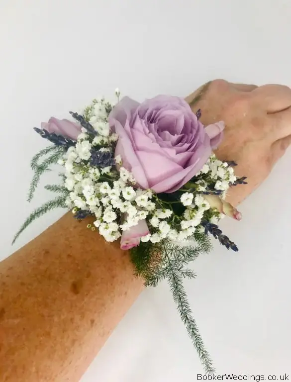 Lilac Rose Wrist Corsage for Mother of the Bride