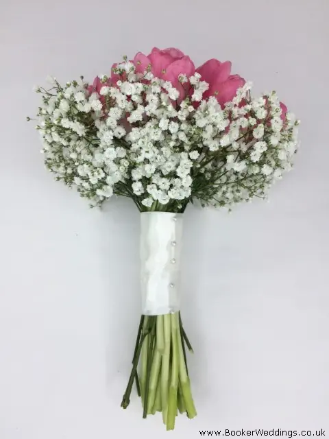 Bridesmaid Pink and White Hand Tied