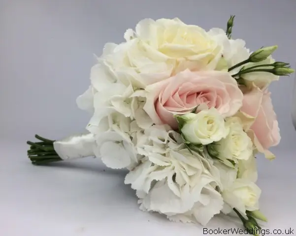 Bridesmaid Pink and White Hand Tied Bouquet