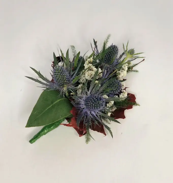 Alternative Corsage with Blue Thistle