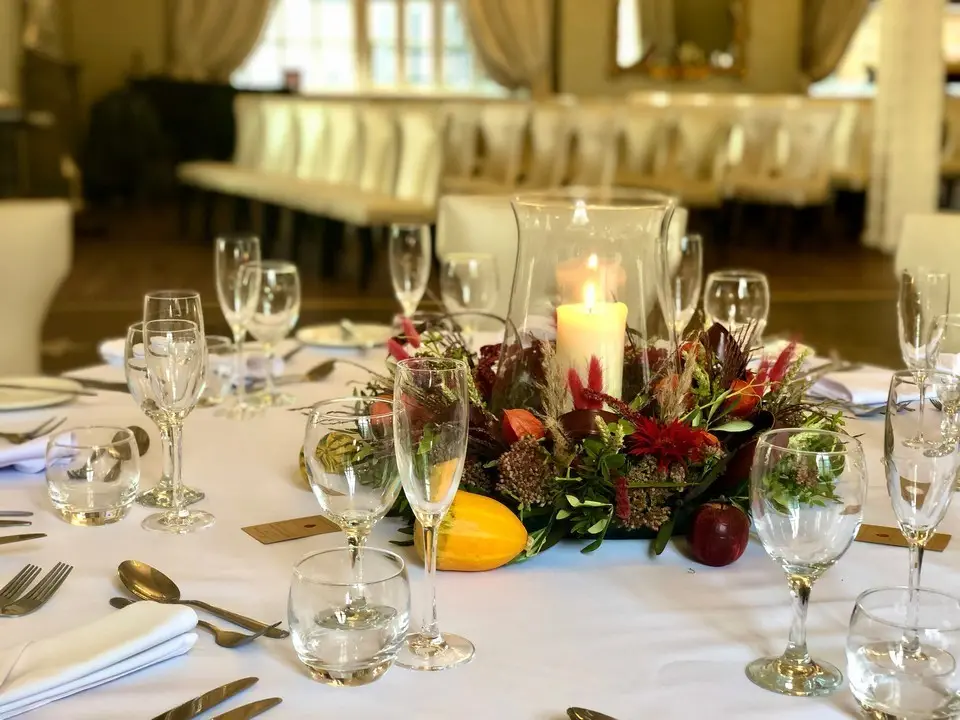 Autumn Wedding Table Arrangement