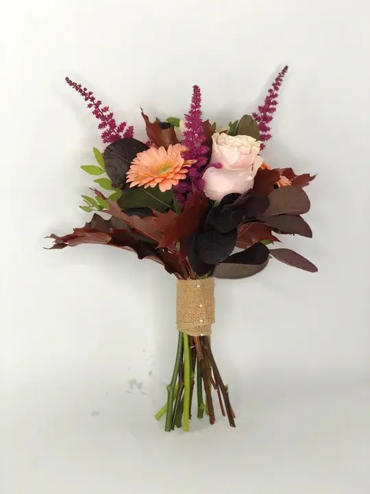 Peach Rose Bridesmaid Bouquet