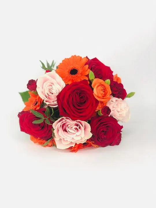 Red Rose and Gerbera Bridesmaid Handtied