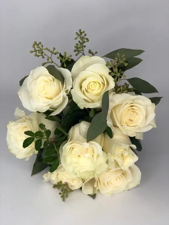 White Rose Classic Bridesmaid Bouquet