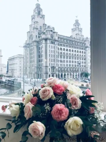 Rose and Peony Arrangement at Atlantic Tower