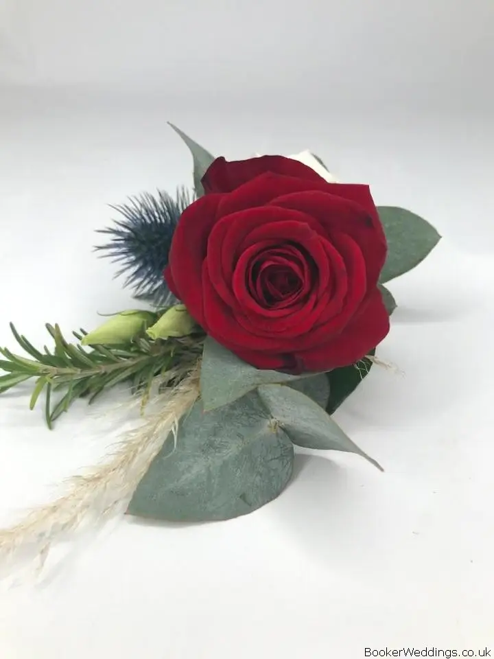 Groom Red Rose Buttonhole