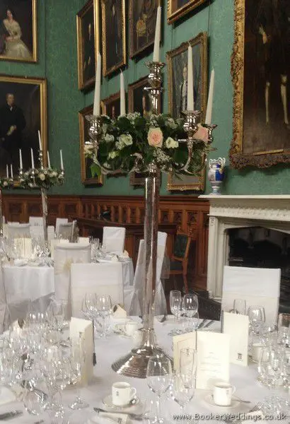 Blush Rose and Calla Lily Candelabra Arrangement at Knowsley Hall