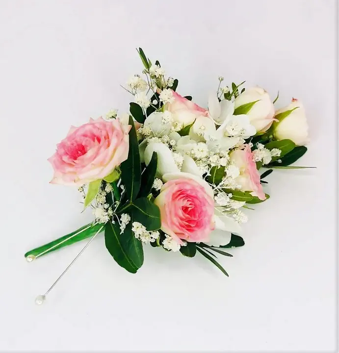 Pretty Pink Corsage for Wedding with Pink Spray Roses