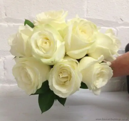All Ivory Rose Bridemaid Bouquet