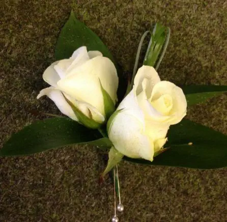 Grooms Double Akito Rose Buttonhole
