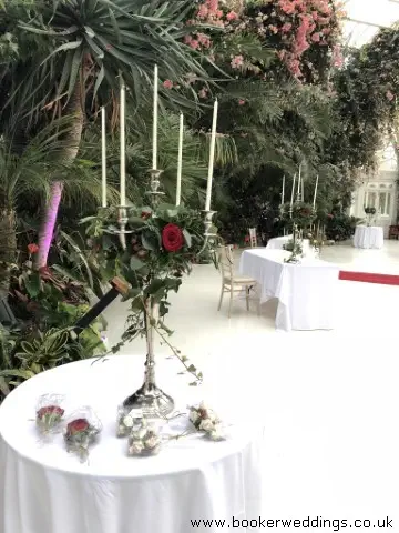 Candelabras at Palm House Wedding