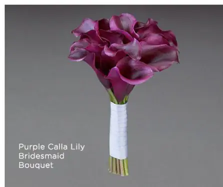 Modern Purple Calla Bridesmaid Bouquet
