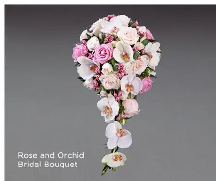 Romantic Pink Rose and Orchid Bridal Bouquet Vera Wang