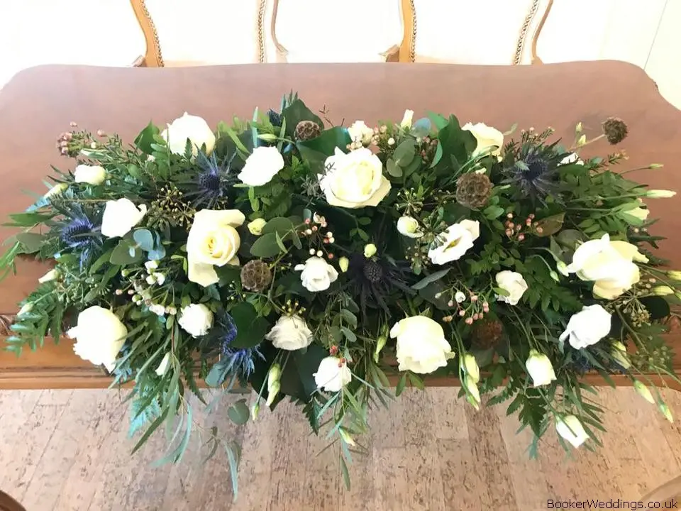 Registrar White Table Arrangement