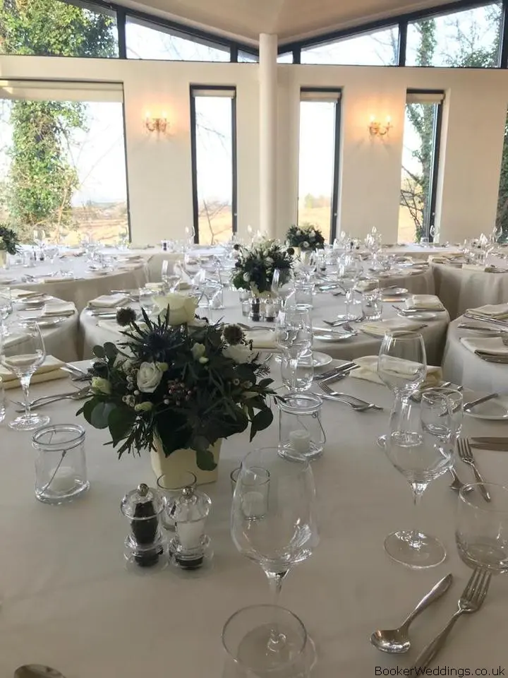 West Tower Wedding Reception Flowers