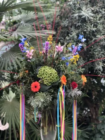 Bright Wedding Flowers at the Palm House3