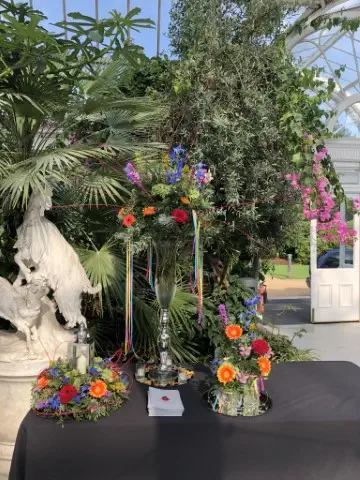 Bright Wedding Flowers at the Palm House7