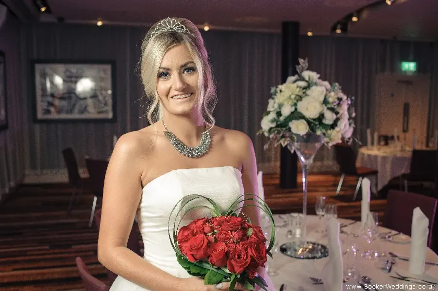 Wedding photo shoot at Hard Days Night Liverpool, featuring flowers from Booker Weddings, Liverpool Florists36