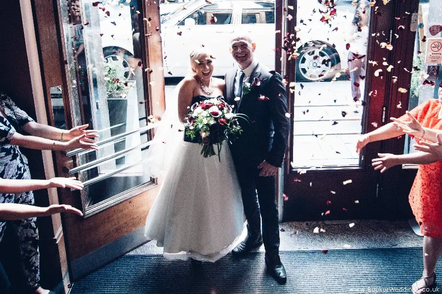 Wedding photo shoot at Hard Days Night Liverpool, featuring flowers from Booker Weddings, Liverpool Florists39