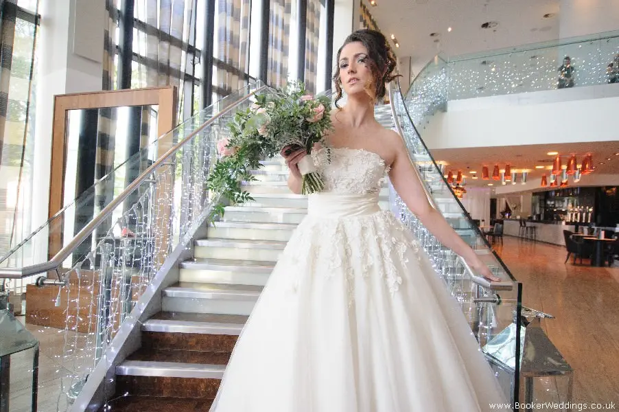 Wedding photo shoot at Hilton Hotel Liverpool, featuring flowers from Booker Weddings, Liverpool Florists14