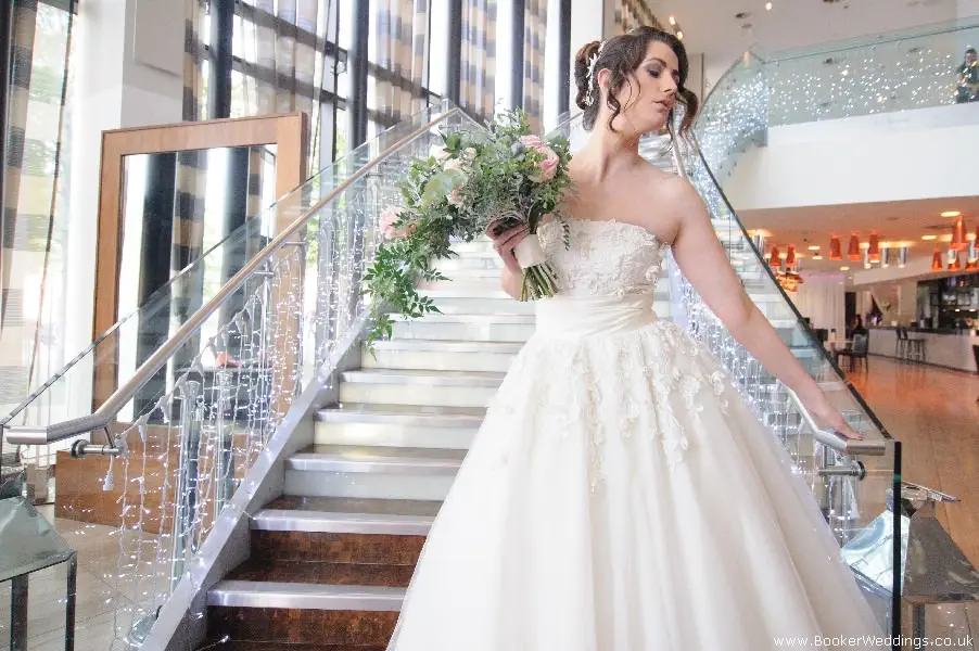 Wedding photo shoot at Hilton Hotel Liverpool, featuring flowers from Booker Weddings, Liverpool Florists15