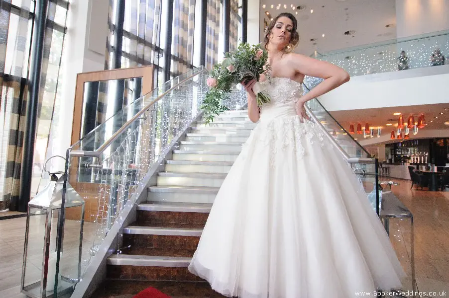 Wedding photo shoot at Hilton Hotel Liverpool, featuring flowers from Booker Weddings, Liverpool Florists16