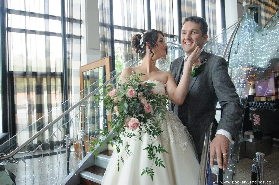 Wedding photo shoot at Hilton Hotel Liverpool, featuring flowers from Booker Weddings, Liverpool Florists17