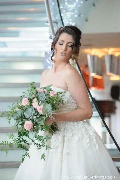 Wedding photo shoot at Hilton Hotel Liverpool, featuring flowers from Booker Weddings, Liverpool Florists30