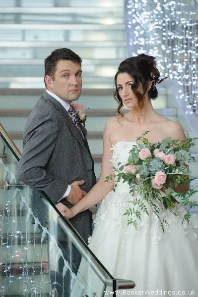 Wedding photo shoot at Hilton Hotel Liverpool, featuring flowers from Booker Weddings, Liverpool Florists36