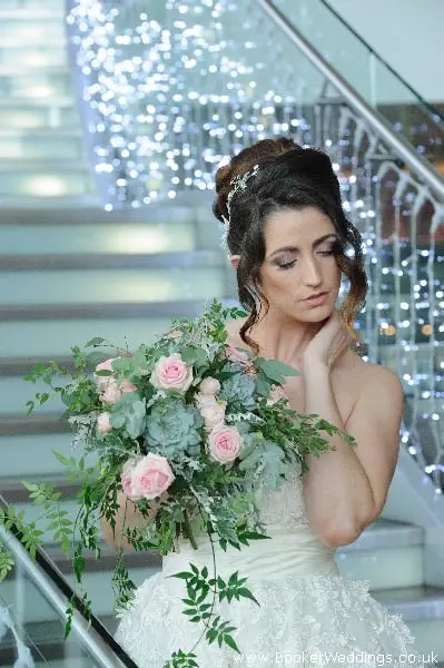 Wedding photo shoot at Hilton Hotel Liverpool, featuring flowers from Booker Weddings, Liverpool Florists42